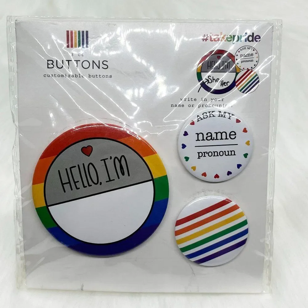 🔮 5/$25‎ Target Pride Ask My Name & Pronouns Pin Set